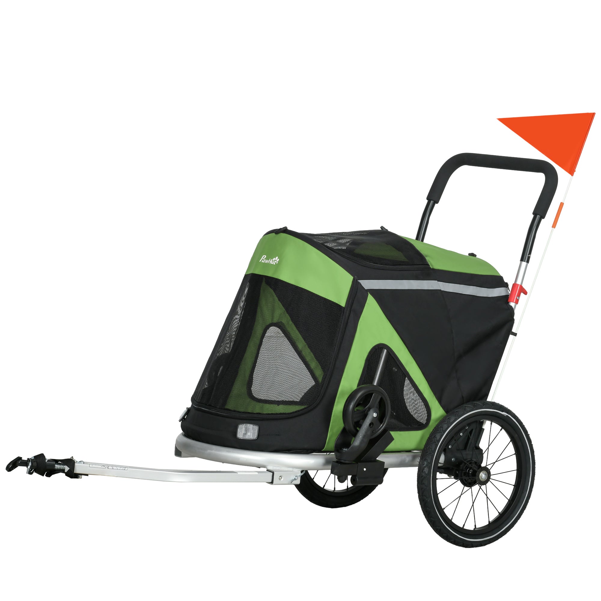 cheetah dog stroller Aosom 2 in 1 Bike Trailer, Foldable Dog Bike Stroller with Aluminum Fr – GoldenHome Store
