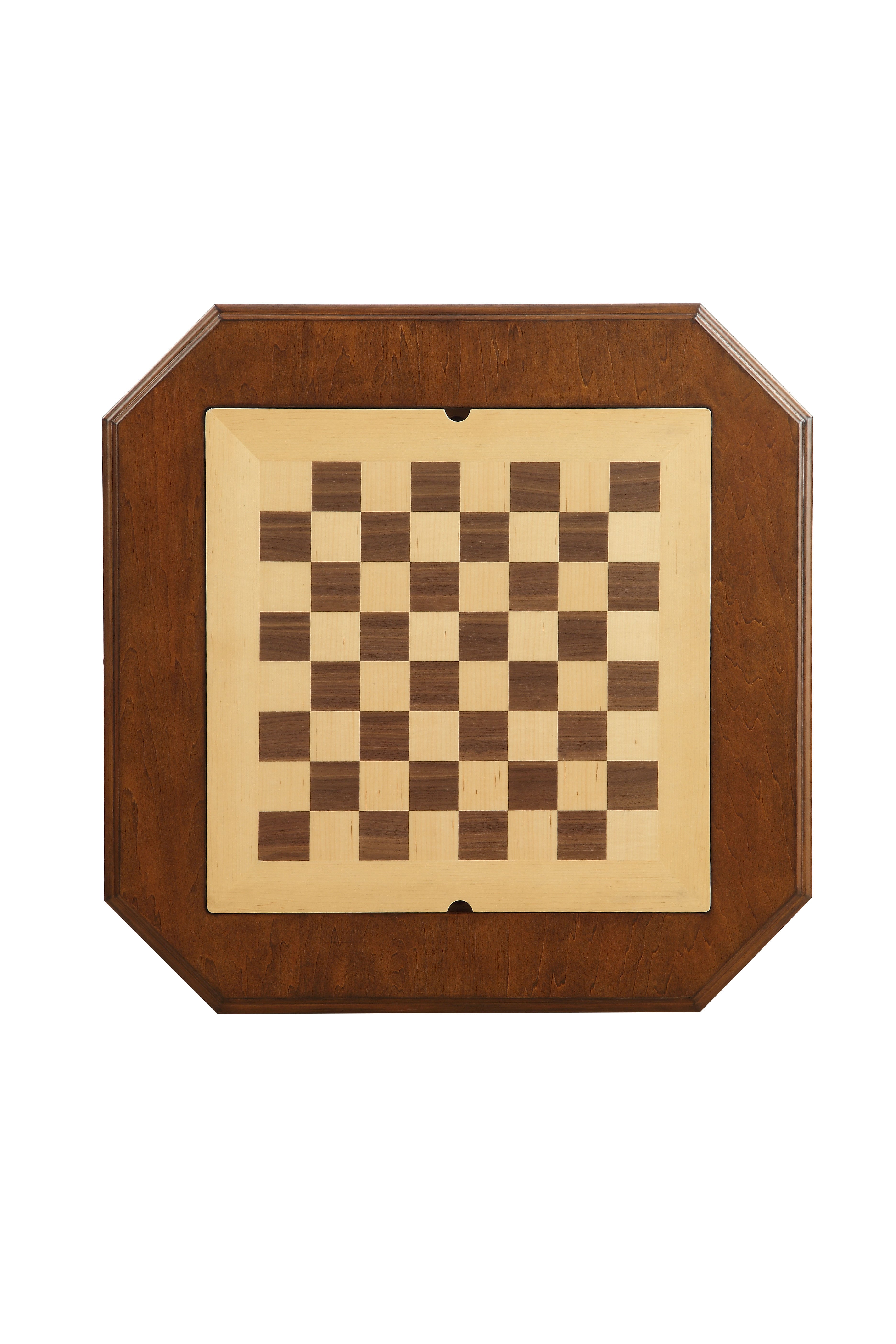 Chess/checkers Table Bishop Cherry Finish Reversible Chess Checker Game Table w/Game Tray ...