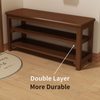 2-Tier Wooden Shoe Rack Bench - Stylish Entryway Storage for Shoes & Bedroom